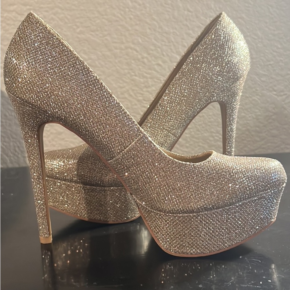 Sparkly Gold Heels